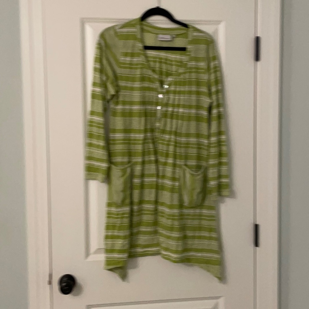 Green striped dress/tunic